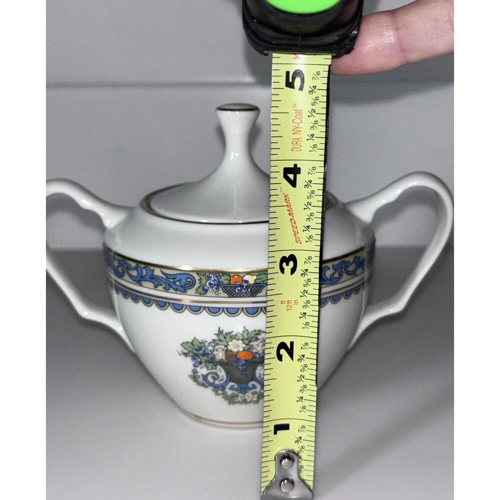 Lenox Autumn Collection Fine Bone China Creamer & Sugar Bowl W/Lid